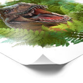 T-Rex die uit de struik piept Foto Afdruk (Hoek)