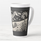 T-Rex Dinasaur Tasse en latte pour historiens (Angle droit)