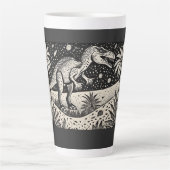 T-Rex Dinasaur Tasse en latte pour historiens (Devant)