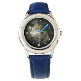 T Rex Dino Dinosaur gepersonaliseerde naam Kinder  Horloge