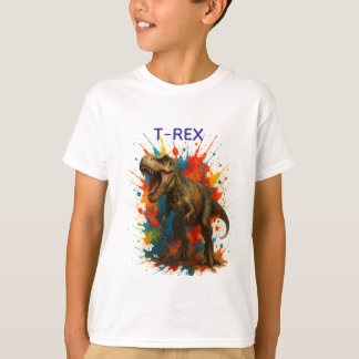 T-Rex Dino Enfant T-shirt Bunte Action