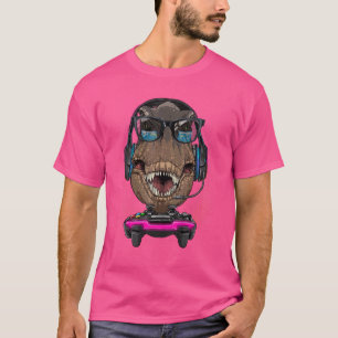 T Rex Dino Gamer Computer Video Game Streaming Ga T-shirt