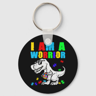 T Rex Dino I are Warrior Autism Awareness Sleutelhanger