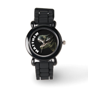 T-Rex Dinosaur Aangepaste Naam Horloge