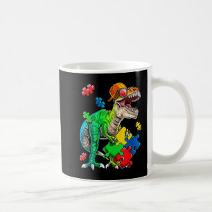 T Rex Dinosaur Autism Awareness Puzzle Piece Gifte Koffiemok