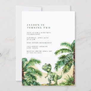 T-Rex Dinosaur Birthday Kaart