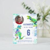 T Rex Dinosaur Birthday Party Foto (Staand voorkant)