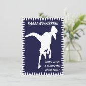 T Rex Dinosaur Birthday Party Kaart (Staand voorkant)