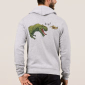 T-Rex Dinosaur Boop Mannen sweatshirt hoodie (Achterkant)