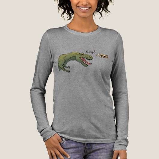 T-Rex Dinosaur Boop vrouwen top (Voorkant)