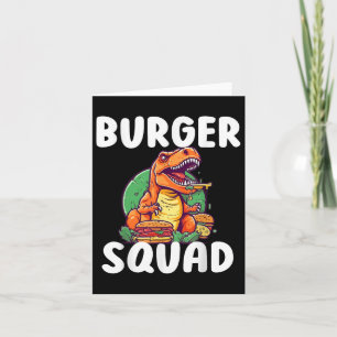 T-rex Dinosaur Burger Squad Hamburger Liefhebbers Kaart