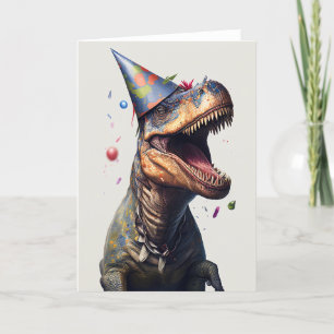 T-Rex Dinosaur Carte de voeux d'anniversaire