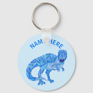 T-Rex Dinosaur Colorful Prehistorische Animal Cust Sleutelhanger