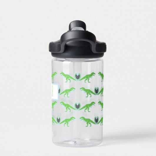 T Rex Dinosaur Custom Waterfles (Achterkant)