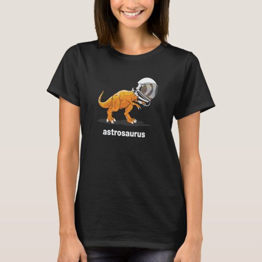 T Rex Dinosaur Cute Astrosaurus Dino In Space T-shirt (Voorkant)