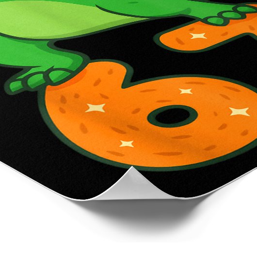 T-rex Dinosaur Dabbing 67 Meme Six Seven Funny  Poster (Hoek)