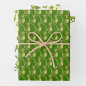 T-Rex Dinosaur Design Wrapping Paper Sheets (In situ)