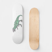 T-Rex Dinosaur Doodle Illustrated Art Skateboard (Voorkant)
