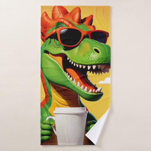 T-Rex Dinosaur Drôle (Serviette de bain)