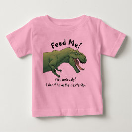 T-Rex Dinosaur Feed Me Baby Outfit One-Piece