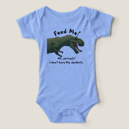 T-Rex Dinosaur Feed Me Baby Outfit One-Piece