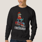 T Rex Dinosaur Firefighter Fireman Firefighting Fi Trui (Voorkant)