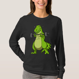 T Rex Dinosaur Fitness Gym Bodybuilder Weightlifti T-shirt