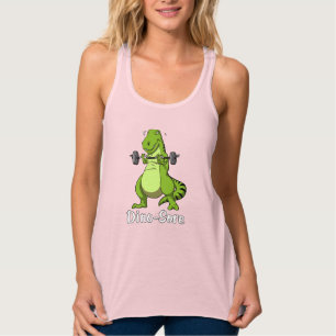 T-Rex Dinosaur Fitness Workout Gym Training Tanktop