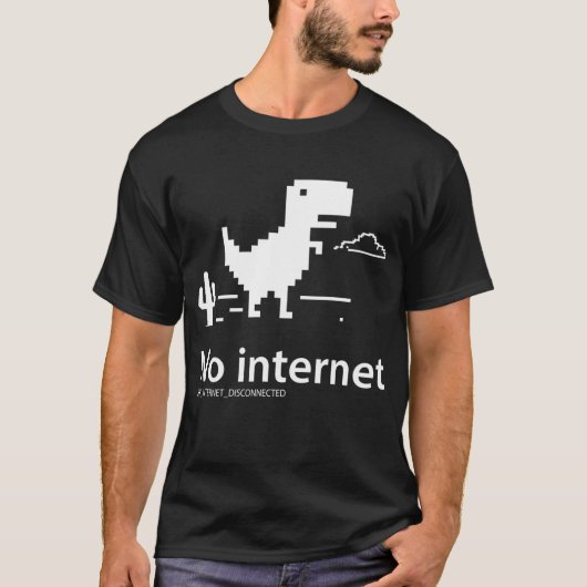 T-Rex Dinosaur | Geen internetverbinding T-Shirt (Voorkant)