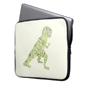 T-REX Dinosaur in Stippen Laptop Sleeve (Voorkant Links)