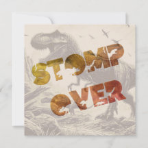 T-rex Dinosaur Invitation Carte Plat