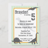 T-Rex Dinosaur Invitation d'anniversaire (Devant)