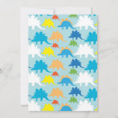 T Rex Dinosaur Invitations de fête d'anniversaire (Dos)