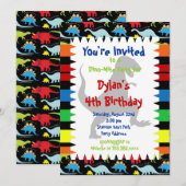 T Rex Dinosaur Invitations de fête d'anniversaire (Devant / Derrière)