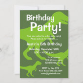 T-Rex Dinosaur invitations pour fêtes d'anniversai (Devant)