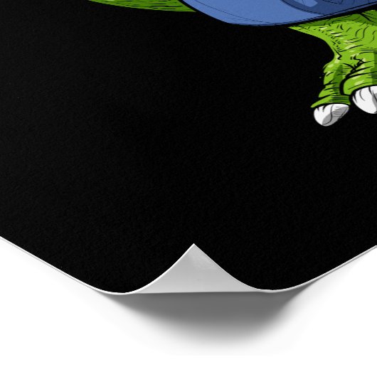 T-Rex Dinosaur Jiu-Jitsu Poster (Hoek)