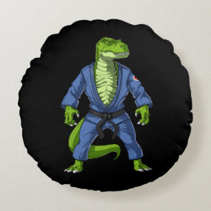 T-Rex Dinosaur Jiu-Jitsu Rond Kussen