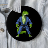 T-Rex Dinosaur Jiu-Jitsu Ronde Button 6,0 Cm (In situ)