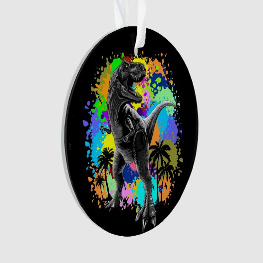 T-Rex Dinosaur Jurassic Reptile on Paint Stains (devant)