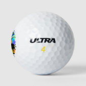 T-Rex Dinosaur Jurassic Reptile on Surreal Rainbow Golfballen (Logo)
