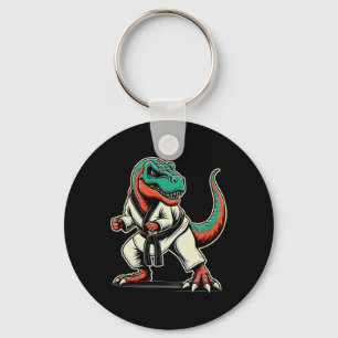 T-rex Dinosaur Karate Taekwondo Martial Arts Sleutelhanger
