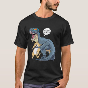 T-Rex Dinosaur Kat Perzisch Grappig Jij Bent Fluff T-shirt