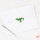 T rex dinosaur - Kies achtergrondkleur Ronde Sticker (Envelop)