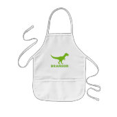 T-rex dinosaur kinder apron met aangepaste jongens kinder schort (Voorkant)