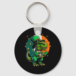 T-rex Dinosaur Leprechaun Iers St Patricks Dag Ir Sleutelhanger