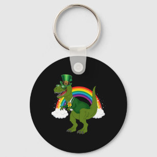 T-rex Dinosaur Leprechaun Regenboog St Patricks Da Sleutelhanger
