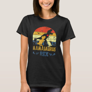 T Rex Dinosaur Mamasaurus Pajama Dino Twin Ma T-shirt