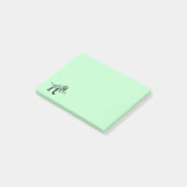T-Rex Dinosaur met Tennis Racket over Groen Post-it® Notes (Schuin)