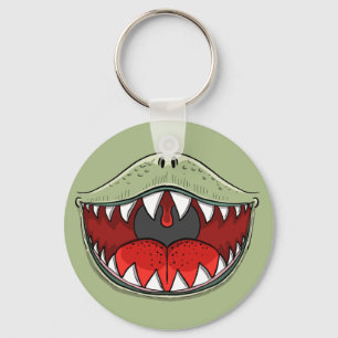 T-rex Dinosaur Mond Kinder Cartoon Sleutelhanger