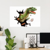 T Rex Dinosaur Mural Poster murale Salle Enfants (Bureau à domicile)